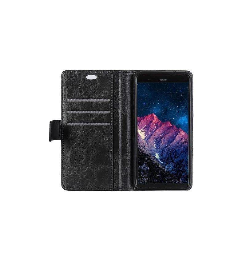 Etui do Xiaomi Redmi 6 Anti-fall W Skórze Premium Z Nitami