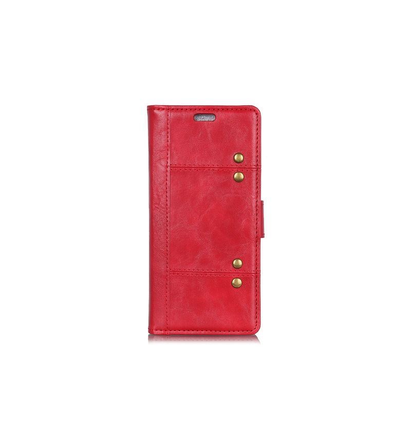 Etui do Xiaomi Redmi 6 Anti-fall W Skórze Premium Z Nitami