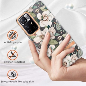 Etui do Poco M4 Pro 5G Anti-fall Gardenia Biały Kwiat