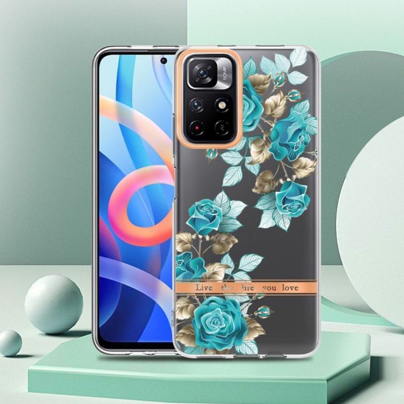 Etui do Poco M4 Pro 5G Anti-fall Niebieska Róża