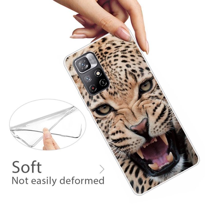 Etui do Poco M4 Pro 5G Biznes Roaring Leopard