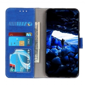 Etui Folio do Poco M4 Pro 5G Classic Imitacja Skóry Krokodyla