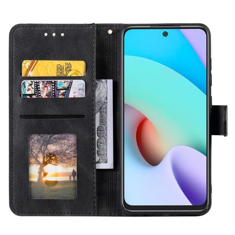 Etui Na Telefon Pokrowce do Poco M4 Pro 5G Biznes z Łańcuch Etui Folio Bicolor Folio