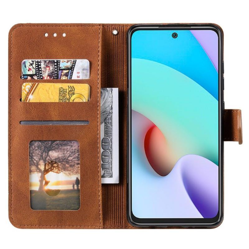 Etui Na Telefon Pokrowce do Poco M4 Pro 5G Biznes z Łańcuch Etui Folio Bicolor Folio