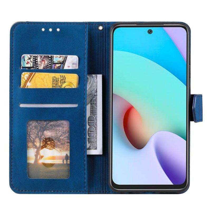 Etui Na Telefon Pokrowce do Poco M4 Pro 5G Biznes z Łańcuch Etui Folio Bicolor Folio