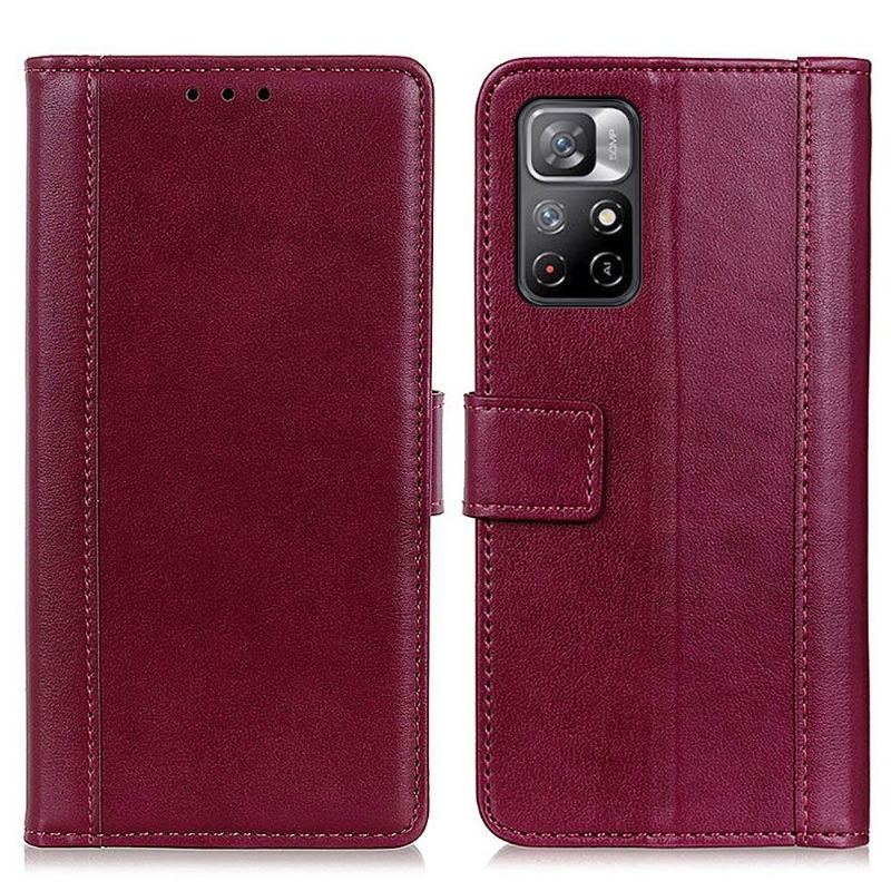 Skórzany Futerał do Poco M4 Pro 5G Anti-fall Etui Folio Cerena Faux Leather Folio