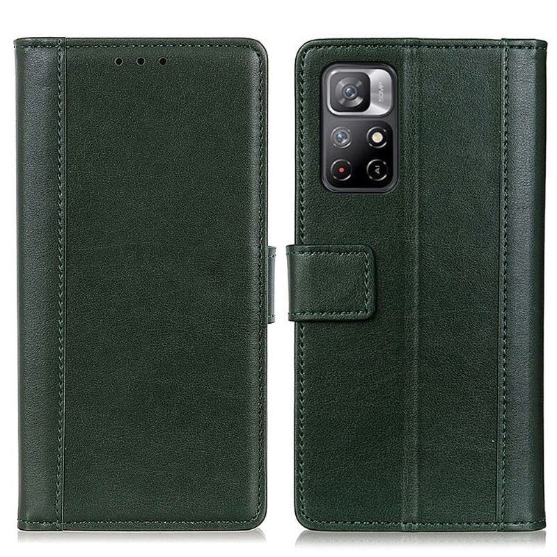 Skórzany Futerał do Poco M4 Pro 5G Anti-fall Etui Folio Cerena Faux Leather Folio