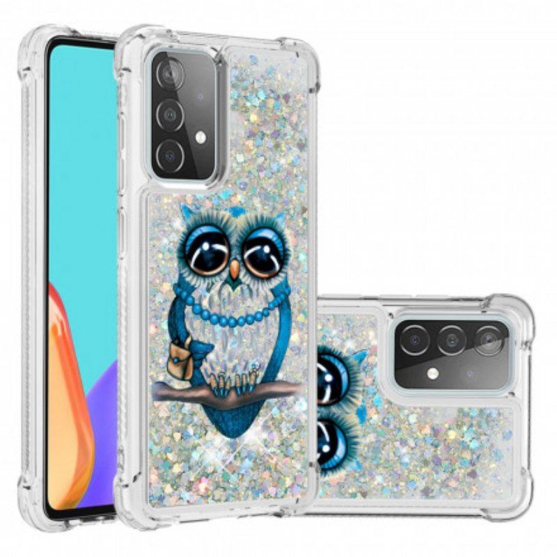 Etui do Samsung Galaxy A52 4G / A52 5G / A52s 5G Cekiny Panna Sowa