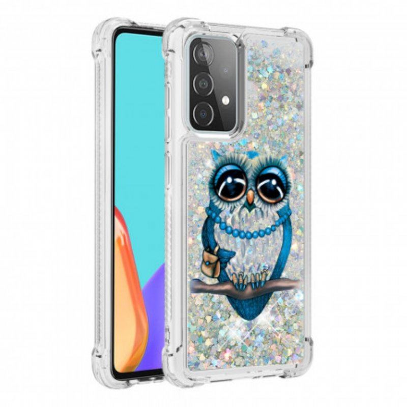 Etui do Samsung Galaxy A52 4G / A52 5G / A52s 5G Cekiny Panna Sowa