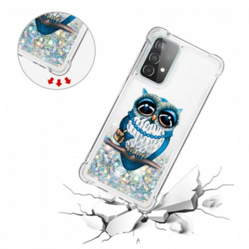 Etui do Samsung Galaxy A52 4G / A52 5G / A52s 5G Cekiny Panna Sowa