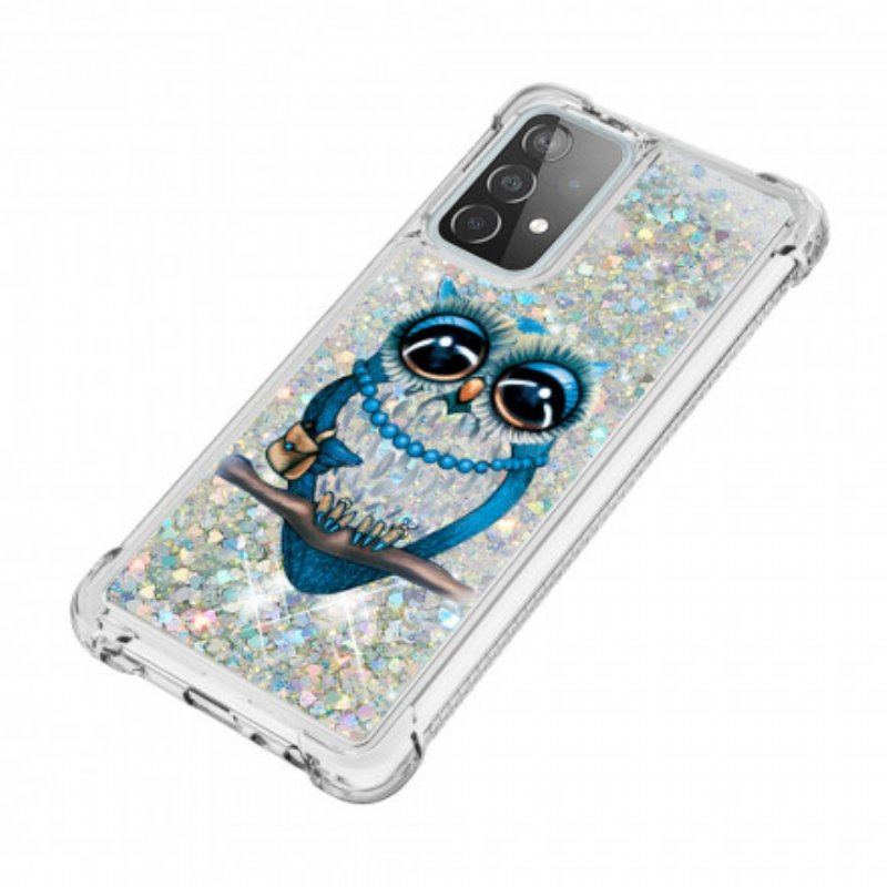 Etui do Samsung Galaxy A52 4G / A52 5G / A52s 5G Cekiny Panna Sowa