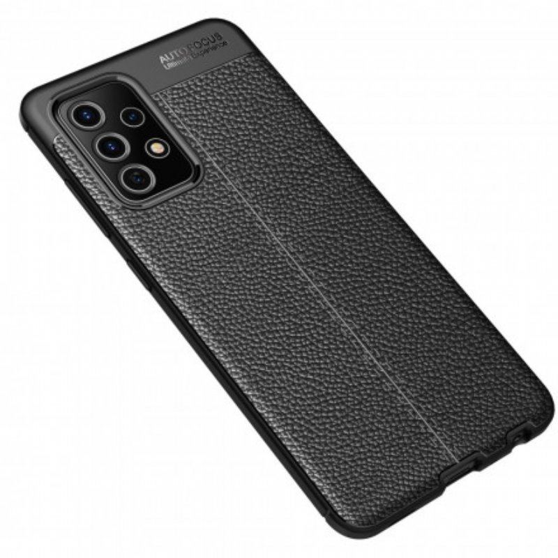 Etui do Samsung Galaxy A52 4G / A52 5G / A52s 5G Efekt Skóry Liczi Z Podwójną Linią