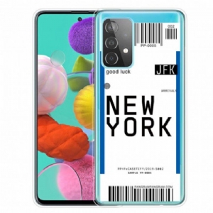 Etui do Samsung Galaxy A52 4G / A52 5G / A52s 5G Karta Pokładowa Do Nowego Jorku