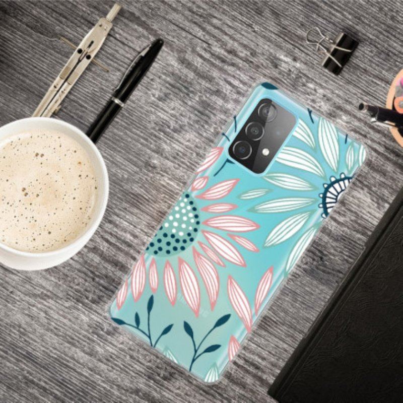 Etui do Samsung Galaxy A52 4G / A52 5G / A52s 5G Przejrzysty Jeden Kwiat