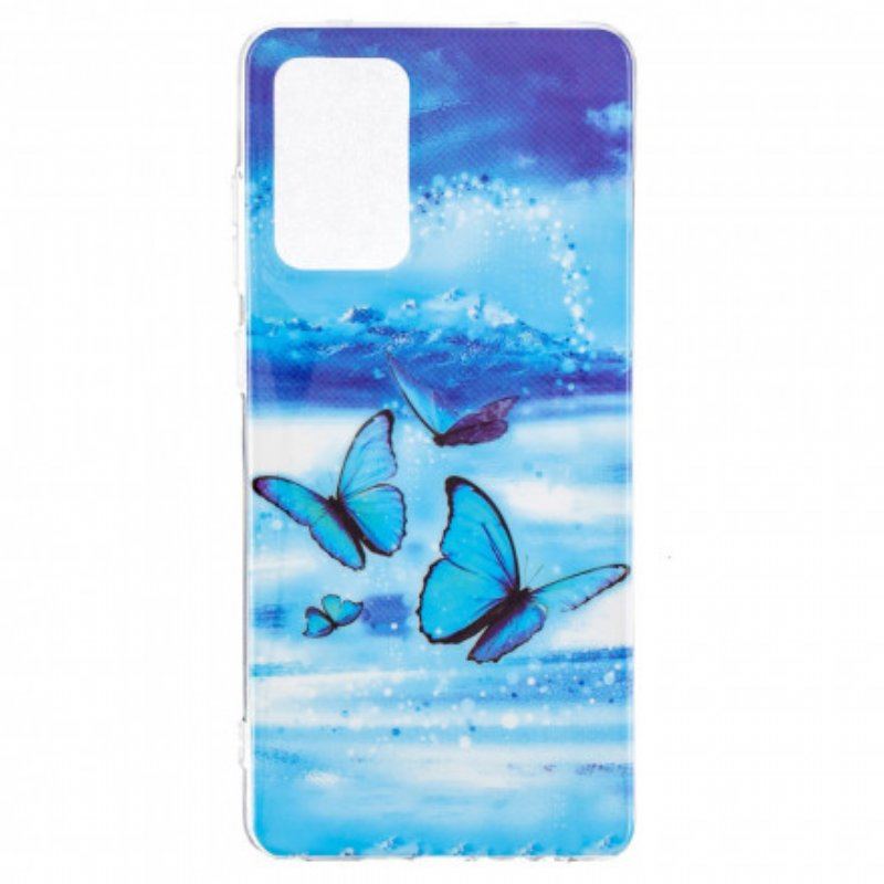 Etui do Samsung Galaxy A52 4G / A52 5G / A52s 5G Seria Fluorescencyjnych Motyli