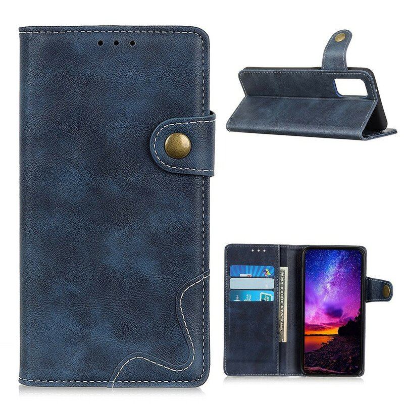 Etui Folio do Samsung Galaxy A52 4G / A52 5G / A52s 5G Artystyczny Guzik I Szwy