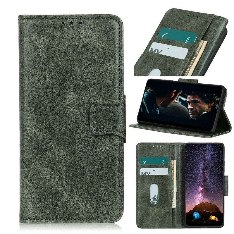 Etui Folio do Samsung Galaxy A52 4G / A52 5G / A52s 5G Dwustronne Zapięcie Z Efektem Skóry