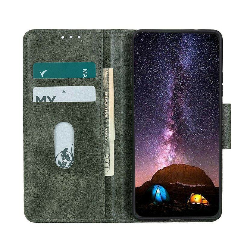 Etui Folio do Samsung Galaxy A52 4G / A52 5G / A52s 5G Dwustronne Zapięcie Z Efektem Skóry