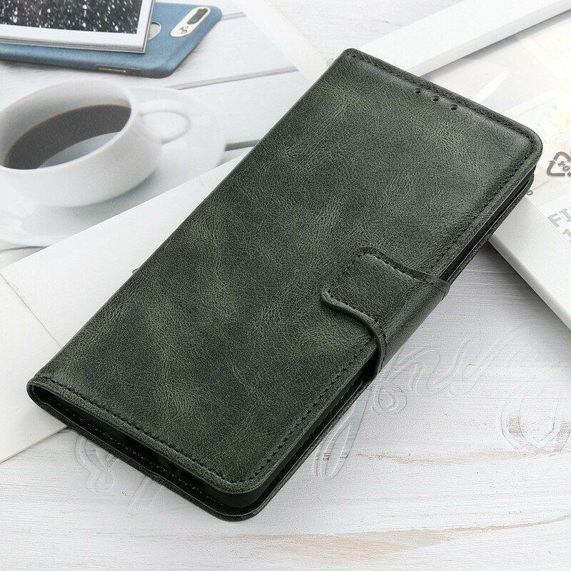 Etui Folio do Samsung Galaxy A52 4G / A52 5G / A52s 5G Dwustronne Zapięcie Z Efektem Skóry