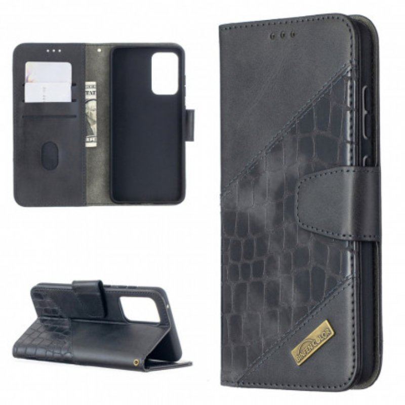 Etui Folio do Samsung Galaxy A52 4G / A52 5G / A52s 5G Klasyczny Efekt Skóry Krokodyla