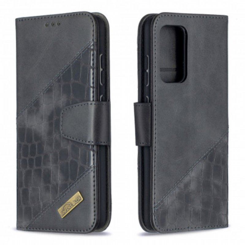 Etui Folio do Samsung Galaxy A52 4G / A52 5G / A52s 5G Klasyczny Efekt Skóry Krokodyla