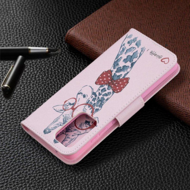 Etui Folio do Samsung Galaxy A52 4G / A52 5G / A52s 5G Mądra Żyrafa