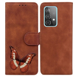 Etui Folio do Samsung Galaxy A52 4G / A52 5G / A52s 5G Motyl Dotykający Skóry