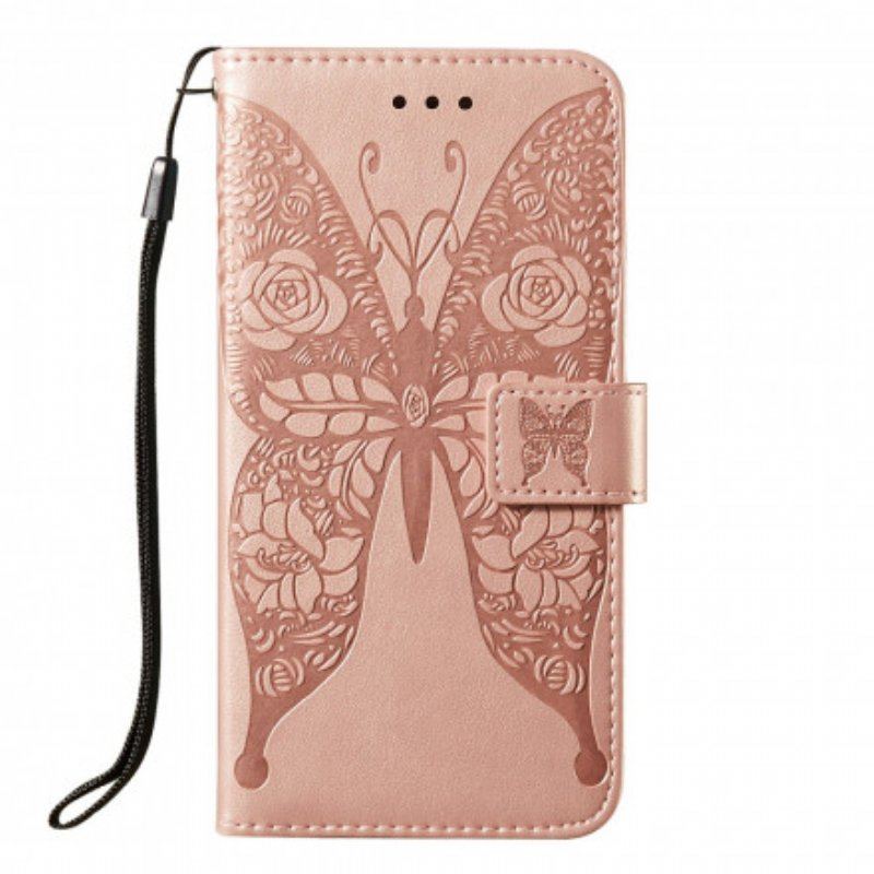 Etui Folio do Samsung Galaxy A52 4G / A52 5G / A52s 5G Motyl Kwiatowy Wzór