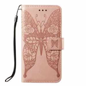 Etui Folio do Samsung Galaxy A52 4G / A52 5G / A52s 5G Motyl Kwiatowy Wzór