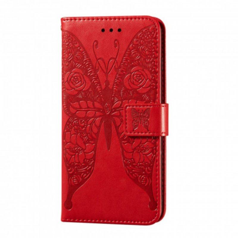 Etui Folio do Samsung Galaxy A52 4G / A52 5G / A52s 5G Motyl Kwiatowy Wzór