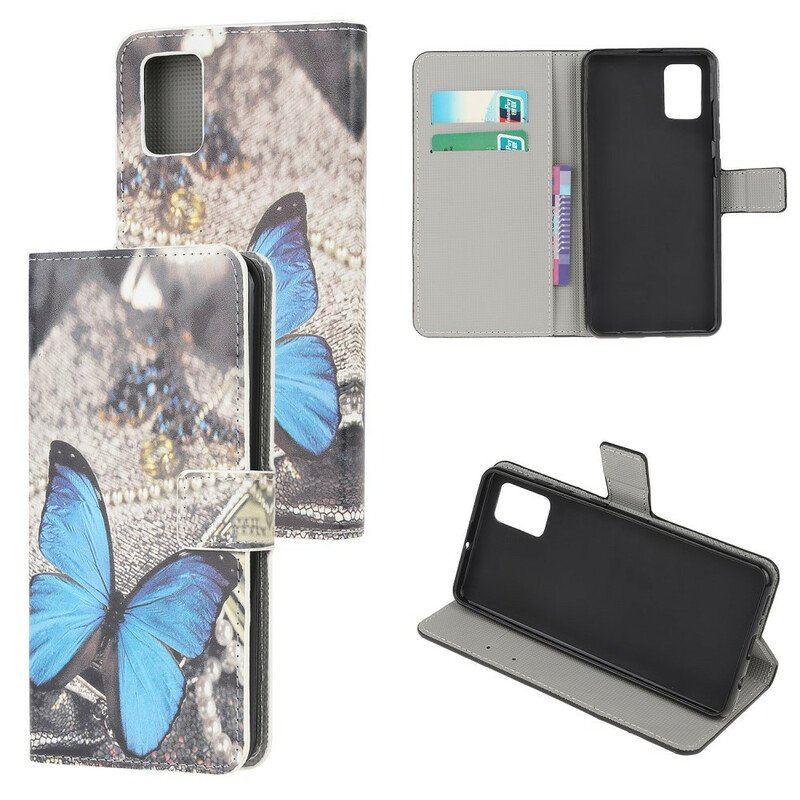 Etui Folio do Samsung Galaxy A52 4G / A52 5G / A52s 5G Niebieski Motyl