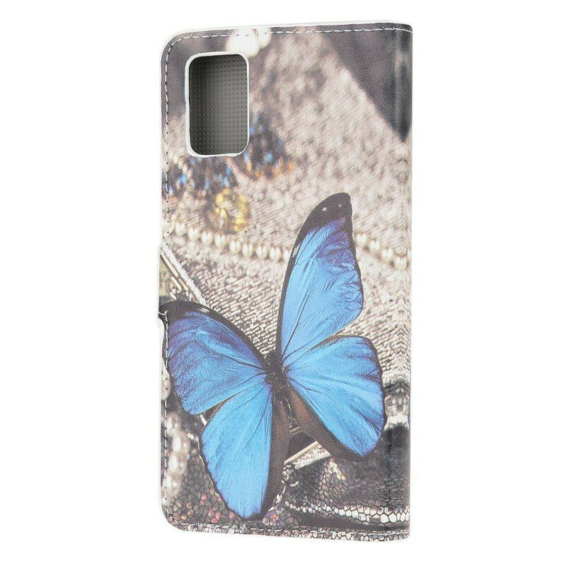 Etui Folio do Samsung Galaxy A52 4G / A52 5G / A52s 5G Niebieski Motyl