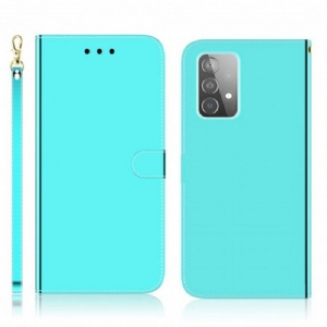 Etui Folio do Samsung Galaxy A52 4G / A52 5G / A52s 5G Osłona Lusterka Ze Sztucznej Skóry