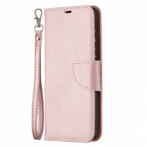 Etui Folio do Samsung Galaxy A52 4G / A52 5G / A52s 5G Skórzany Futerał Liczi Rabat Ukośne