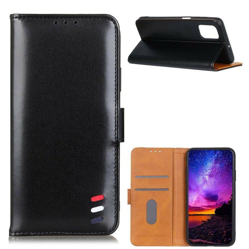 Etui Folio do Samsung Galaxy A52 4G / A52 5G / A52s 5G Trójkolorowy Efekt Skóry