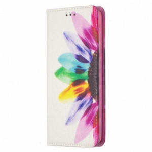 Etui Na Telefon do Samsung Galaxy A52 4G / A52 5G / A52s 5G Etui Folio Akwarela Kwiat