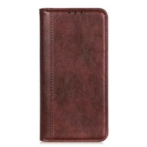 Etui Na Telefon do Samsung Galaxy A52 4G / A52 5G / A52s 5G Etui Folio Elegancka Dwoina Skóry Liczi