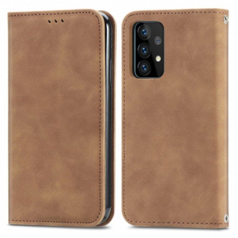 Etui Na Telefon do Samsung Galaxy A52 4G / A52 5G / A52s 5G Etui Folio Elegancki Efekt Skóry