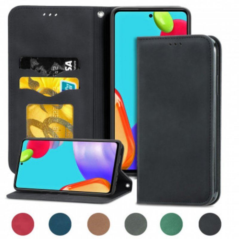 Etui Na Telefon do Samsung Galaxy A52 4G / A52 5G / A52s 5G Etui Folio Elegancki Efekt Skóry