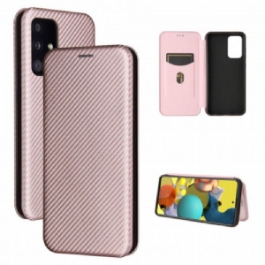 Etui Na Telefon do Samsung Galaxy A52 4G / A52 5G / A52s 5G Etui Folio Włókno Węglowe