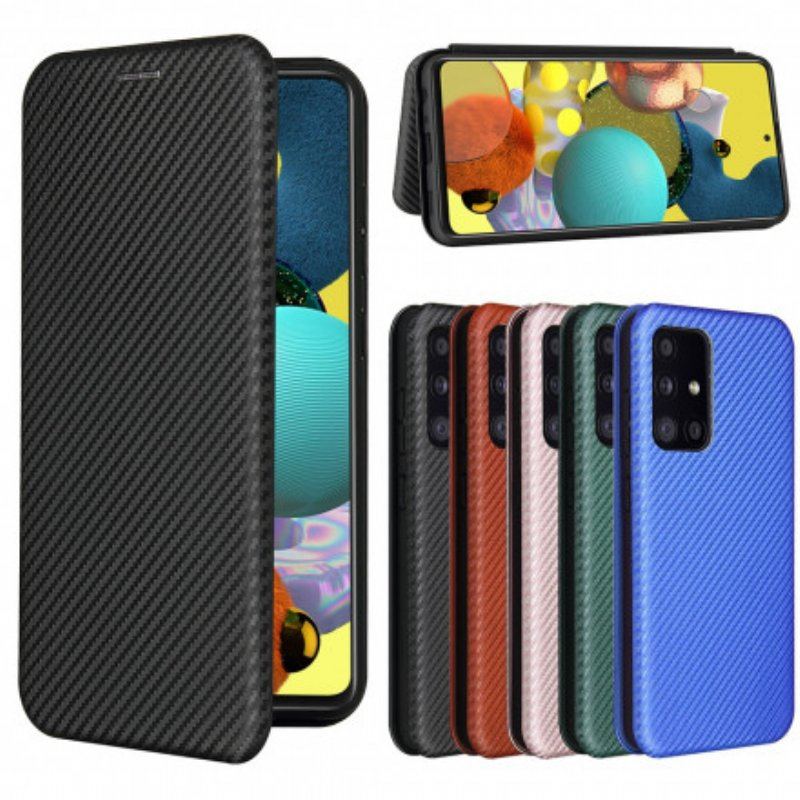 Etui Na Telefon do Samsung Galaxy A52 4G / A52 5G / A52s 5G Etui Folio Włókno Węglowe