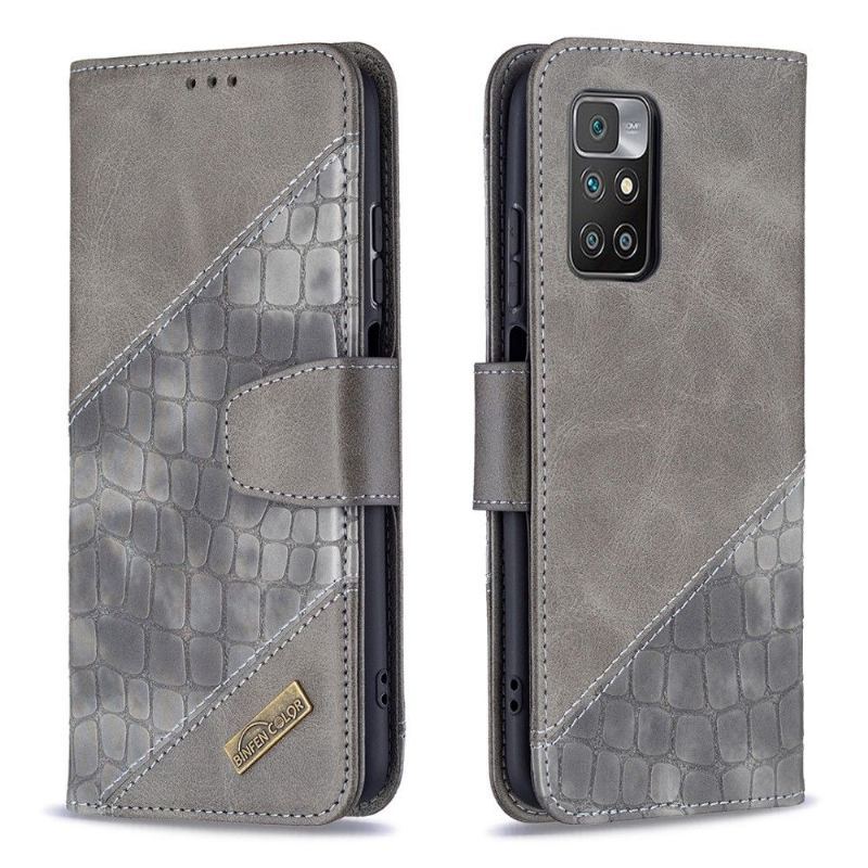 Etui Folio do Xiaomi Redmi 10 Classic Croc Aspect Efekt Skóry