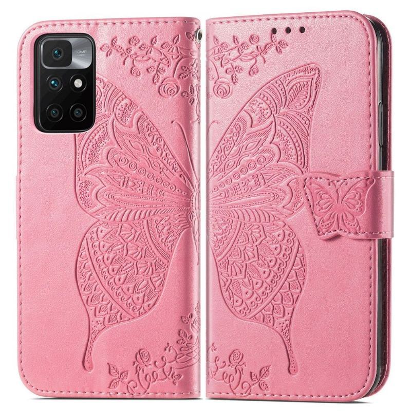 Etui Folio do Xiaomi Redmi 10 Obrzeża Motyl Ulga