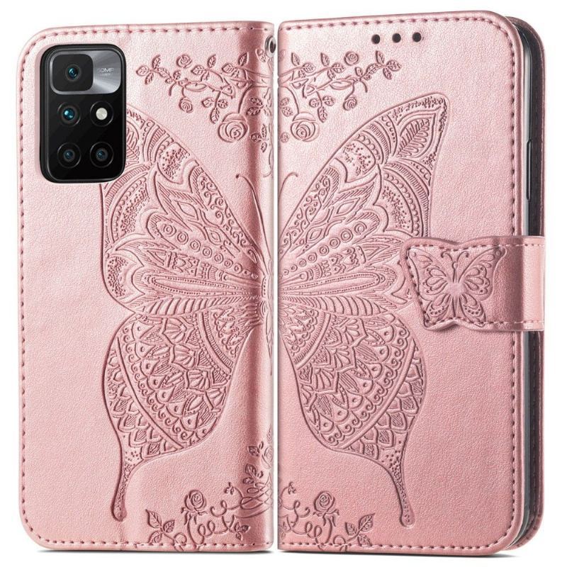 Etui Folio do Xiaomi Redmi 10 Obrzeża Motyl Ulga