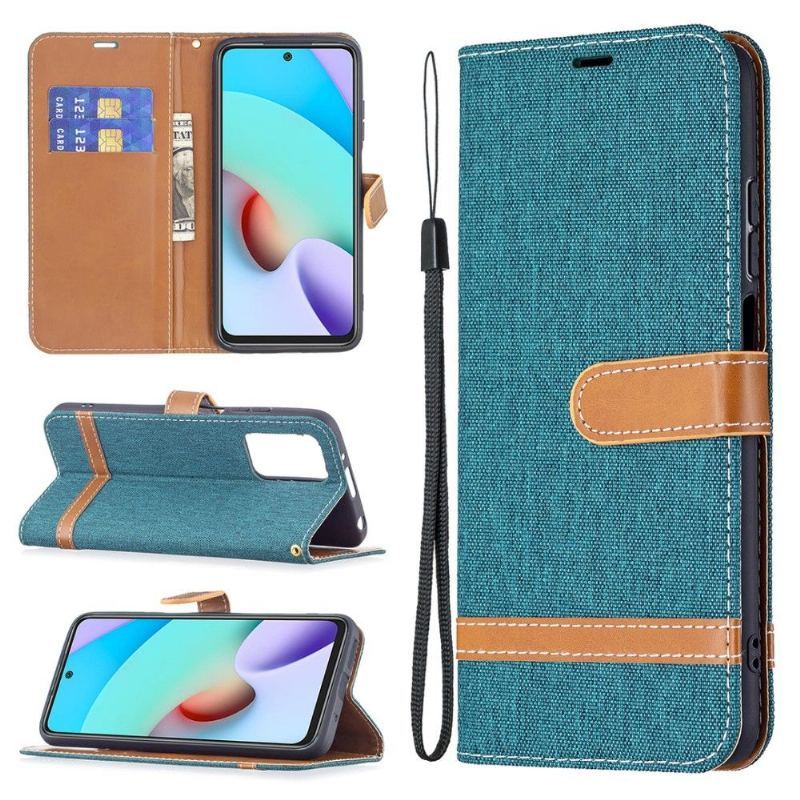 Etui Folio do Xiaomi Redmi 10 Pokrowiec Z Tkaniny