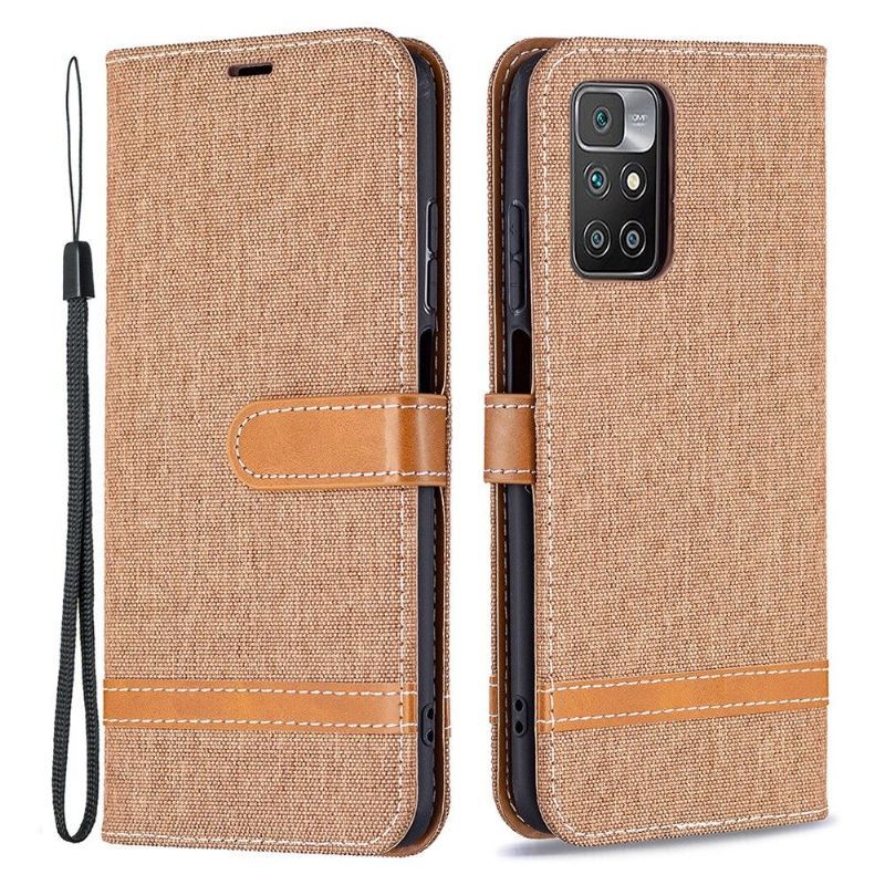 Etui Folio do Xiaomi Redmi 10 Pokrowiec Z Tkaniny