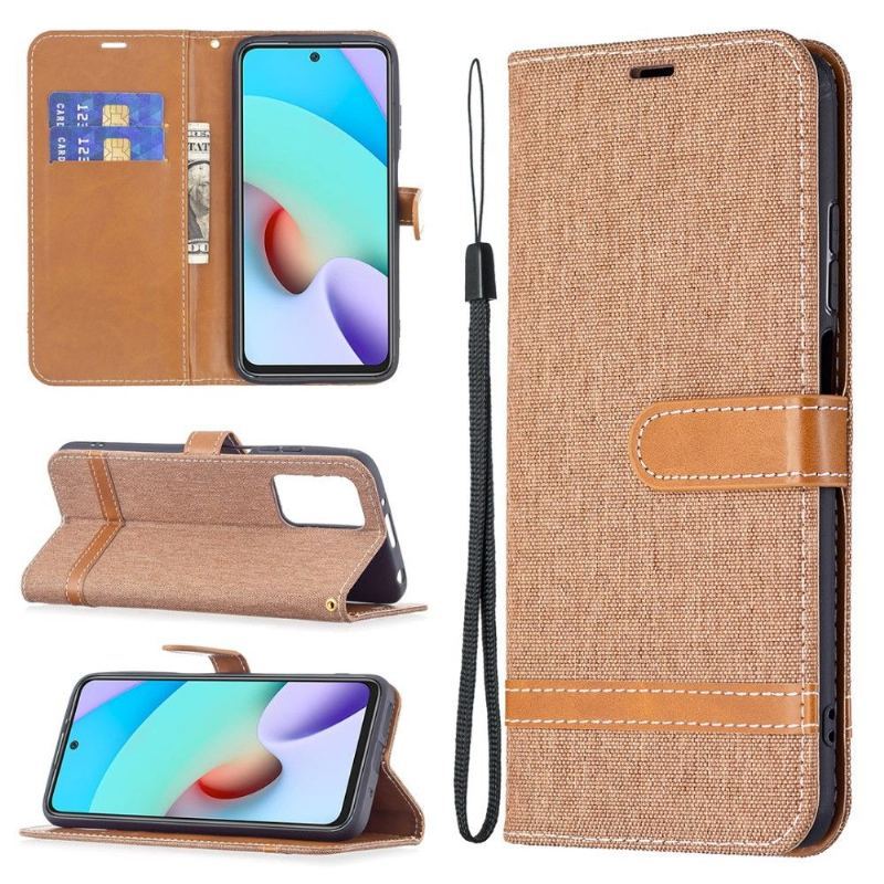 Etui Folio do Xiaomi Redmi 10 Pokrowiec Z Tkaniny