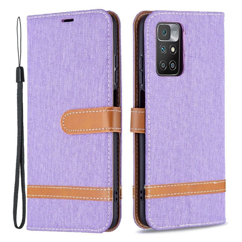 Etui Folio do Xiaomi Redmi 10 Pokrowiec Z Tkaniny