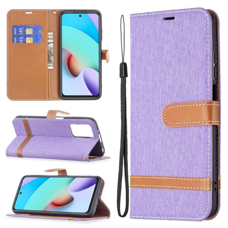 Etui Folio do Xiaomi Redmi 10 Pokrowiec Z Tkaniny