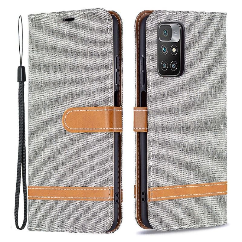 Etui Folio do Xiaomi Redmi 10 Pokrowiec Z Tkaniny